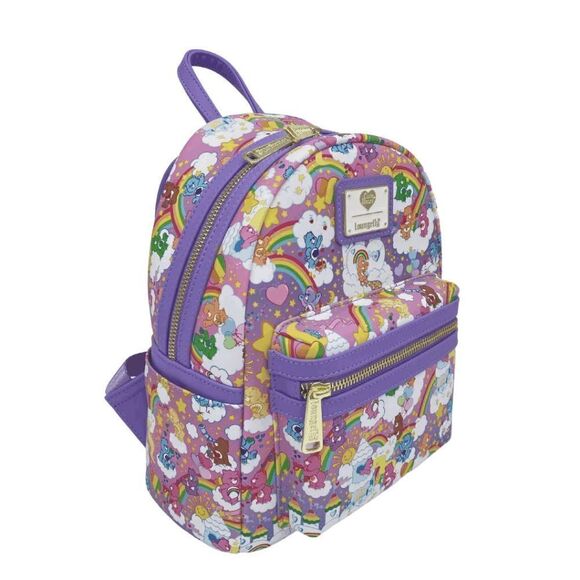 Loungefly Carebears Purple Sunshine All Over Mini Backpack main image 5